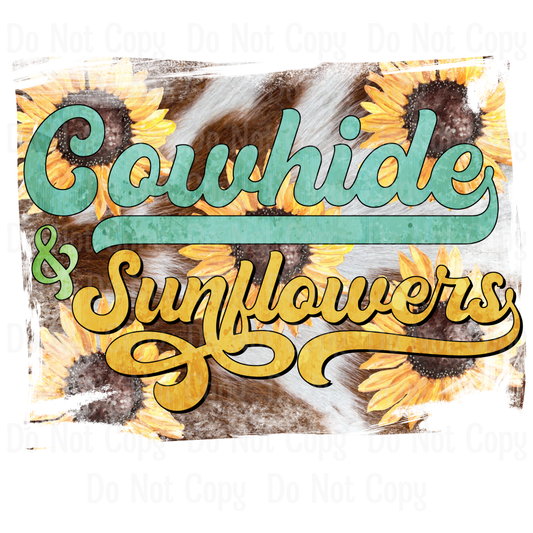 Cowhide And Sunflowers