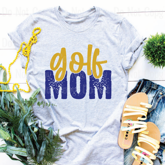 Golf Mom *customized With Your School Colors