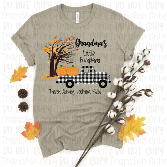 Grandmas Little Pumpkins - Sublimation Print Transfers