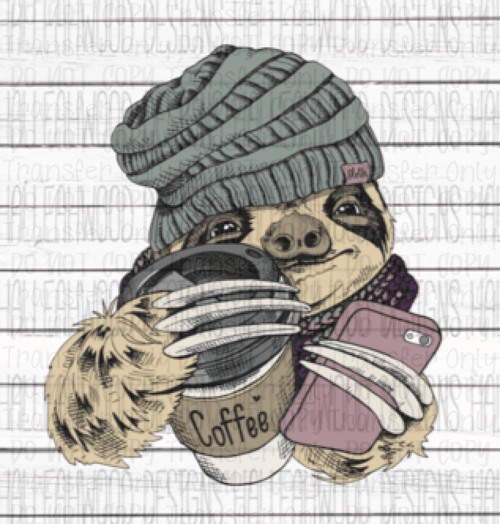 Hipster Sloth - Sublimation Print Transfers