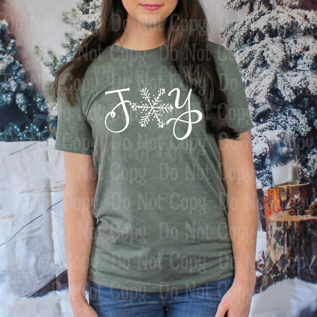 Joy - Snowflake- Screen Print Transfers