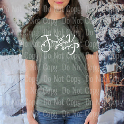 Joy - Snowflake- Screen Print Transfers
