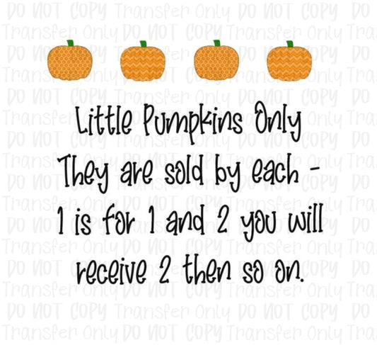 Little Pumpkins - Screen Print Transfers