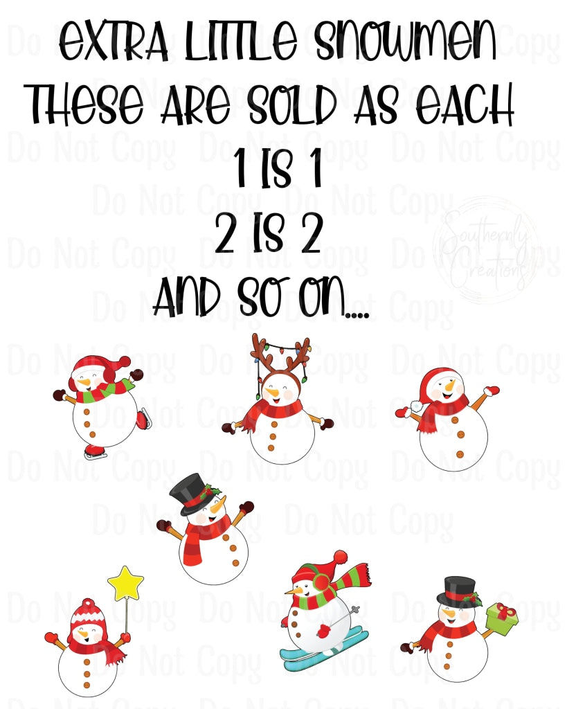 Little Snowmen - Screen Print Transfers