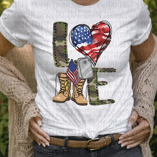 Love Our Troops - Sublimation Print Transfers