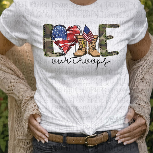 Love Our Troops - Sublimation Print Transfers