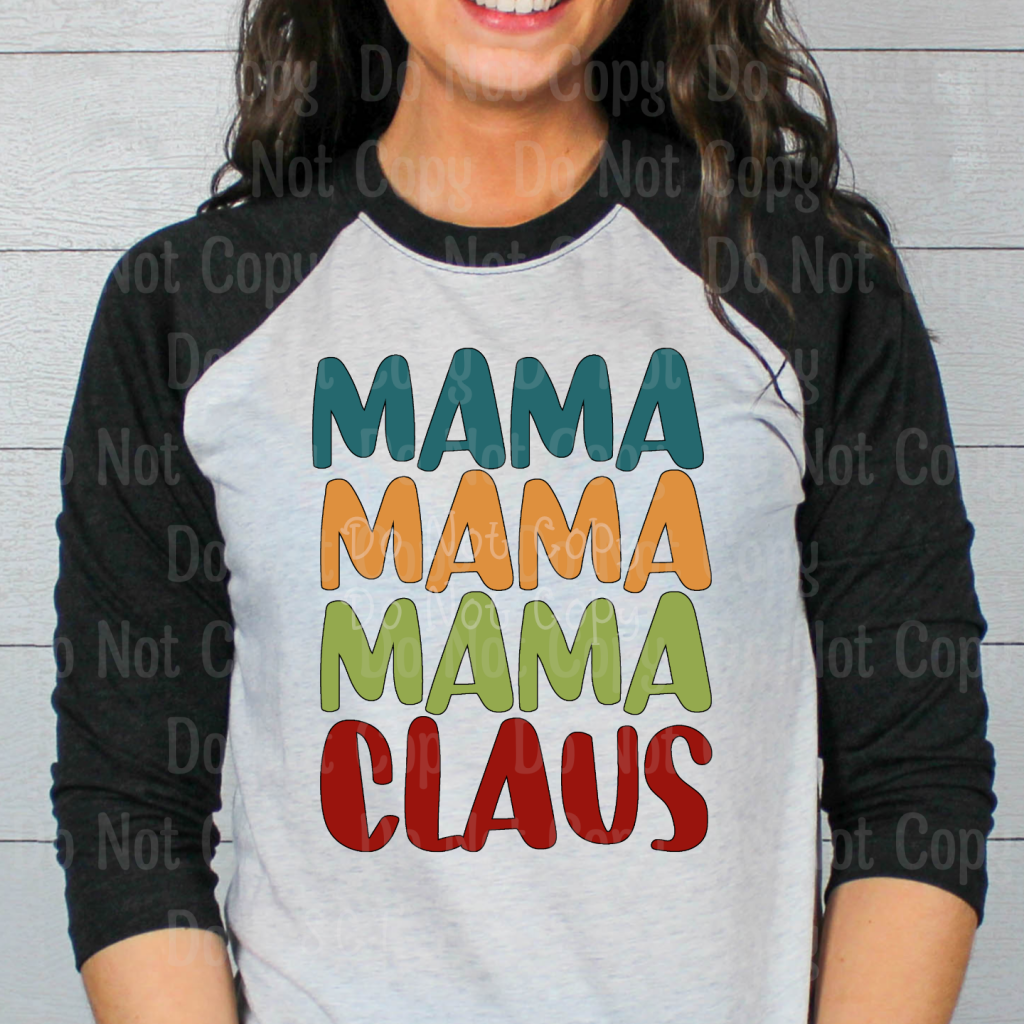 Mama Claus Screen Print Transfers