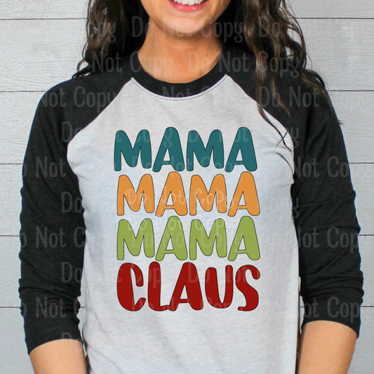 Mama Claus Screen Print Transfers