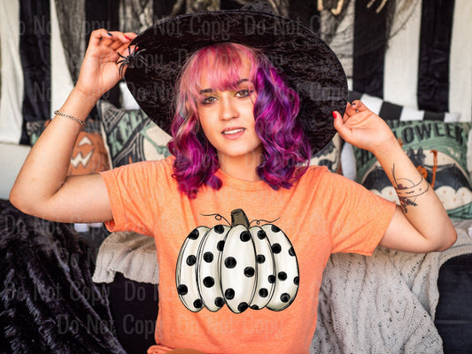 Polka Dot White Pumpkin