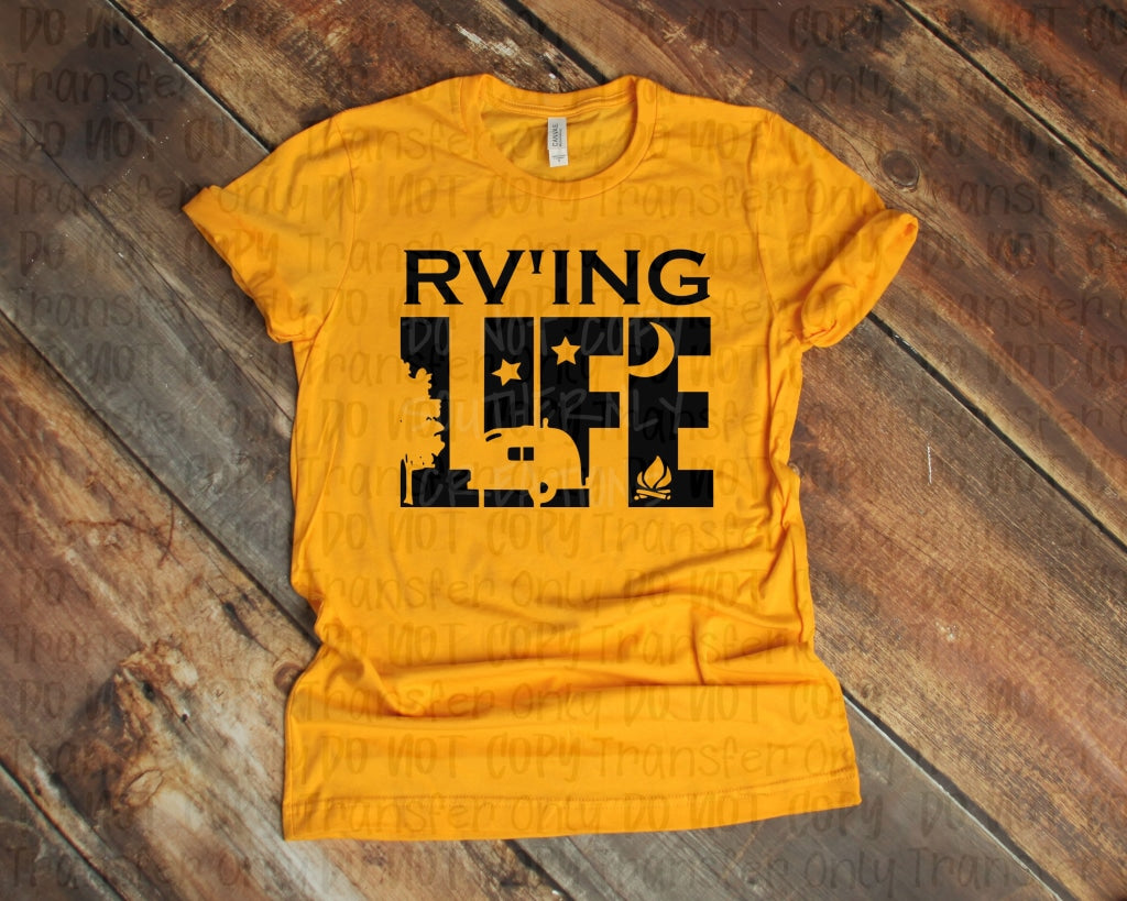 Rving Life - Sublimation Printed Transfer Transfers