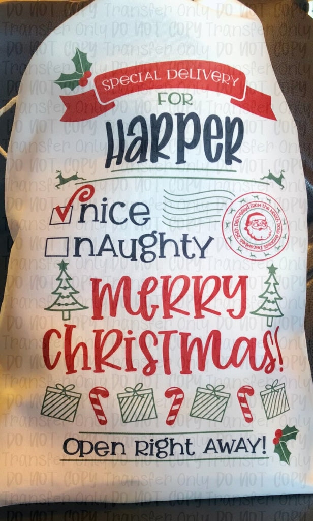 Special Delivery Santa Sack - Sublimation Print