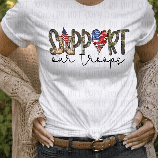 Support Our Troops - Sublimation Print Transfers