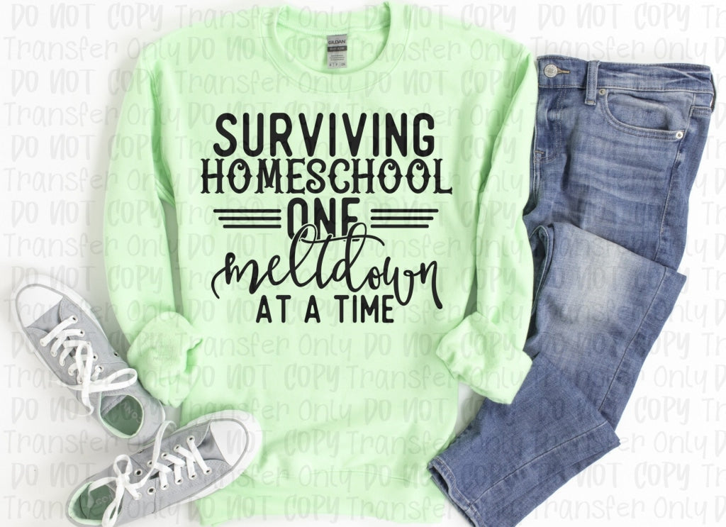 Surviving Homeschool - Screen Print Transfers