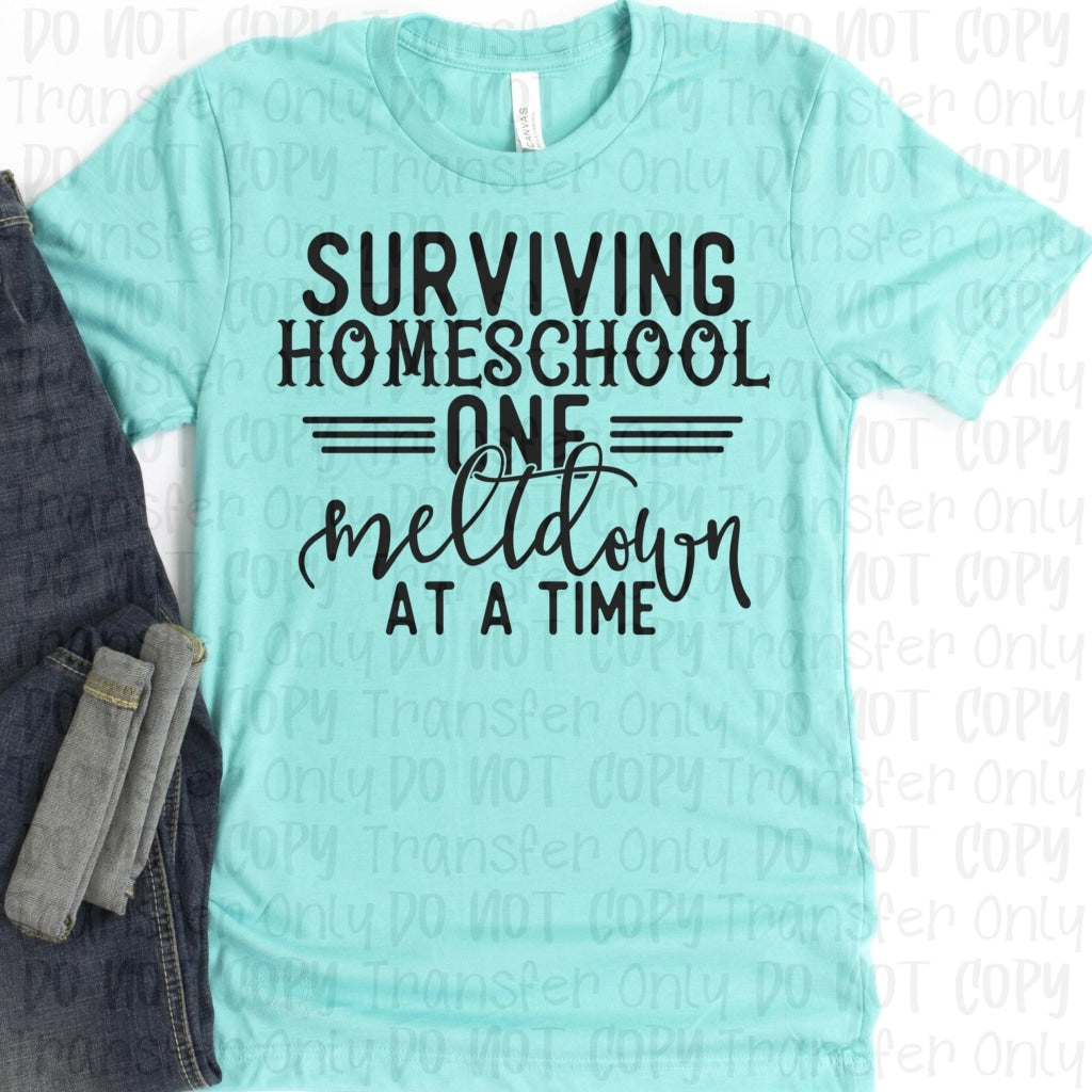 Surviving Homeschool - Screen Print Transfers