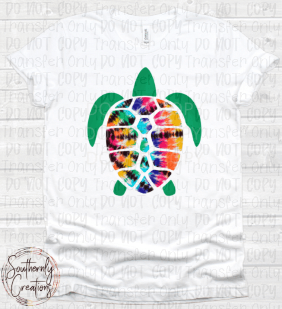 Tye Dye Turtle - Sublimation Print Transfers